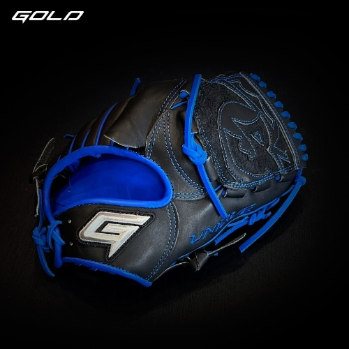 골드 GOLD 유니크 야구 투수 글러브 PRO-012 문동주 패턴 (블랙/블루)